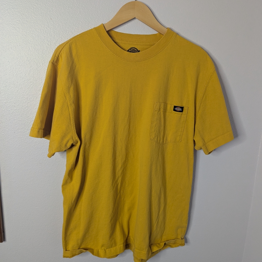 Dickies Men's Yellow Pocket T-Shirt